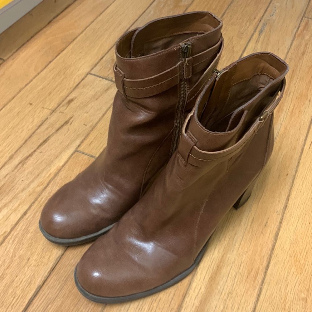 Franco Sarto Brown Ankle Boots